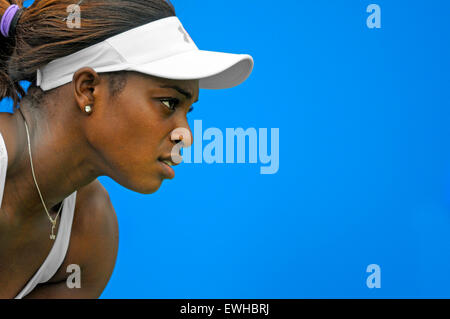 Sloane Stephens (USA) giocando a Aegon International a Eastbourne, 2015 Foto Stock