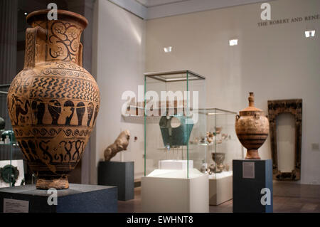 In Terracotta anfora collo (storage jar). Greco, soffitta, Proto-Attic, secondo quarto del VII secolo A.C. Attribuito al nuovo Y Foto Stock