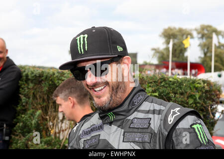 Goodwood, West Sussex, Regno Unito. Il 26 giugno, 2015. Ken Block WRC rally driver e stunt driver a Goodwood Festival della velocità, Goodwood, REGNO UNITO, 26 Giugno 2015: Credito Rally-Pics.com/Alamy Live News Foto Stock