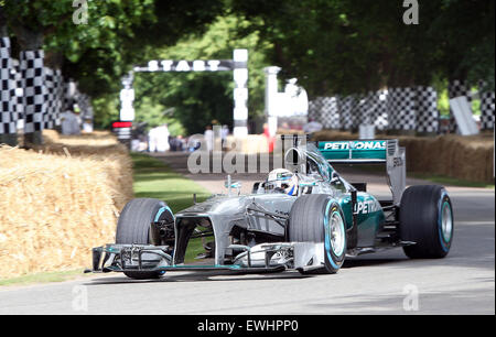 Goodwood, West Sussex, Regno Unito. Il 26 giugno, 2015. Mercedes auto FI a Goodwood Festival della velocità, Goodwood, REGNO UNITO, 26 giugno 2015 Foto Stock