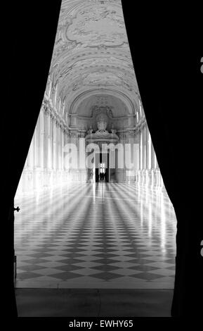 Dettaglio della Galleria di Diana a Venaria, Italia. Luxury Palazzo reale interno Foto Stock