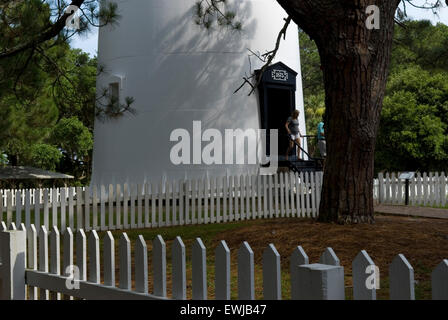 Foto di stock di caccia Island Lighthouse vicino a Beaufort, South Carolina, Stati Uniti d'America. Foto Stock