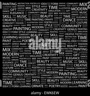 L'arte. Parola concetto cloud illustrazione. Wordcloud collage. Illustrazione Vettoriale