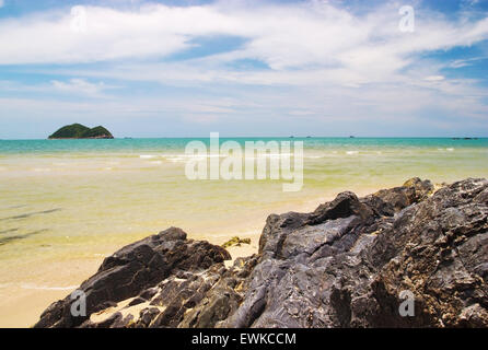 Bellissima natura e bellezza del mare, Songkla Thailandia Foto Stock