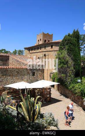 Churchn nella vecchia città di Pals in Costa Brava Catalogna, Europa Foto Stock