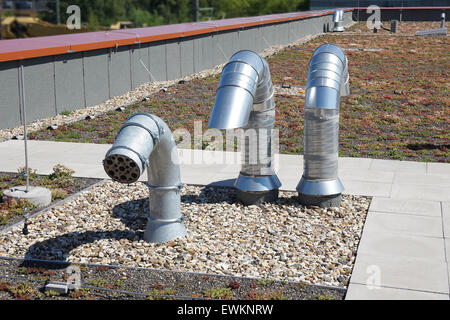 tubi di sfiato del tetto Foto Stock