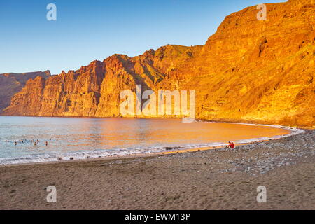 Los Gigantes Beach, Tenerife, Isole Canarie, Spagna Foto Stock