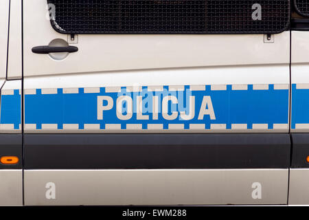 Polizia polacca Mercedes Monovolume Foto Stock