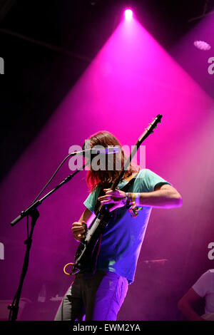 BENICASSIM, Spagna - 18 Luglio: Tame Impala (BAND) esegue a FIB Festival il 18 luglio 2014 a Benicassim, Spagna. Foto Stock