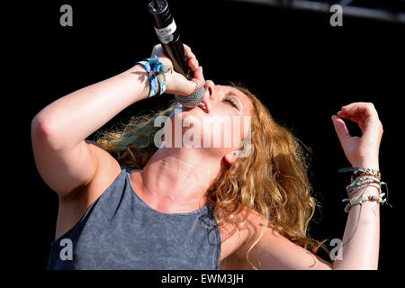 BENICASSIM, Spagna - 20 Luglio: Jessica Sweetman esegue a FIB Festival il 20 luglio 2014 a Benicassim, Spagna. Foto Stock