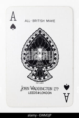 Ace carta da gioco da Waddingtons Foto Stock