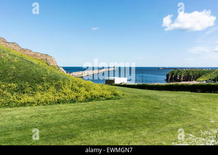 Tynemouth molo nord Foto Stock