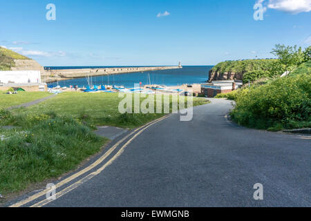 Tynemouth molo nord Foto Stock