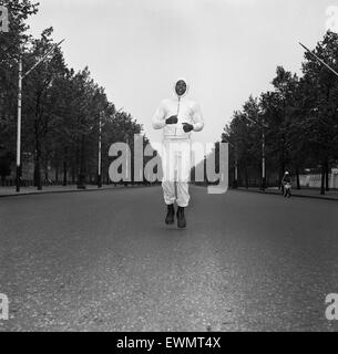 Cassio argilla (aka Muhammad Ali) in esecuzione in Mall London davanti al suo primo lotta con Henry Cooper. 27 maggio 1963 mattina Foto Stock