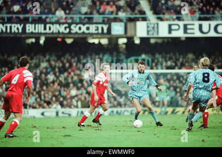 Coventry 5-1 Liverpool, Premier league a Highfield Road, sabato 19 dicembre 1992. Foto Stock