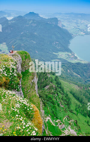 Wolfgangsee visto da Schafberg, Salzkammergut Austria Foto Stock