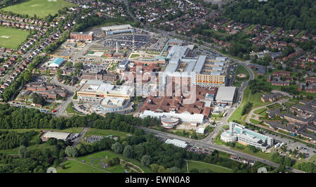 Vista aerea del Royal Stoke University Hospital, Staffordshire, Regno Unito Foto Stock