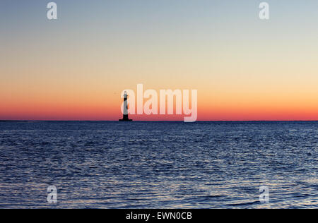 Morris Island Lighthouse a sunrise, South Carolina, STATI UNITI D'AMERICA Foto Stock