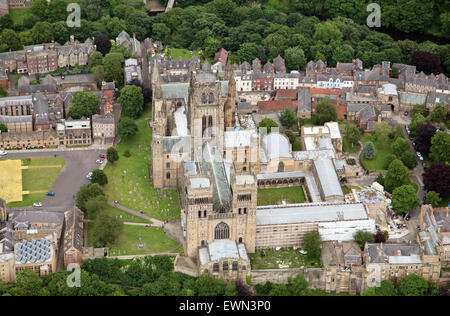 Vista aerea di Durham Cathedral e Università, REGNO UNITO Foto Stock