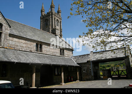 Chiesa Casa NT Widecombe nel Moor Dartmoor Devon England Regno Unito Foto Stock