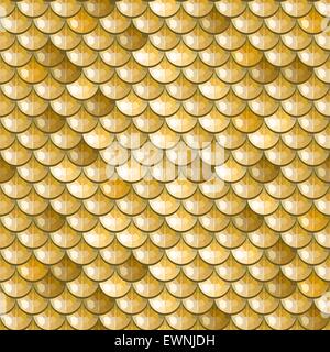 Seamless gold river squame di pesce Illustrazione Vettoriale