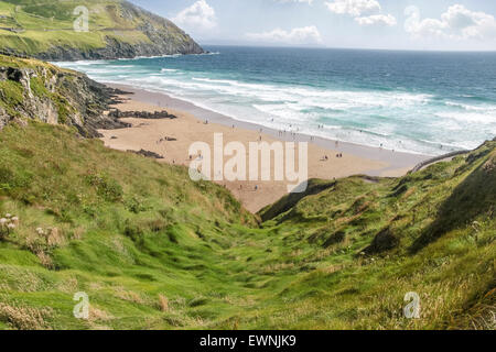 Slea Head Beach, Iveragh Peninsula, nella contea di Kerry, Irlanda Foto Stock