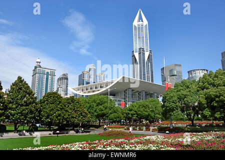 Shanghai Grand Theatre Piazza del Popolo in Huangpu District Shanghai cinese Cina Foto Stock