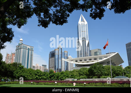 Shanghai Grand Theatre Piazza del Popolo in Huangpu District Shanghai cinese Cina Foto Stock