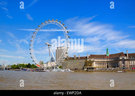 London Eye, London, England, Regno Unito Foto Stock