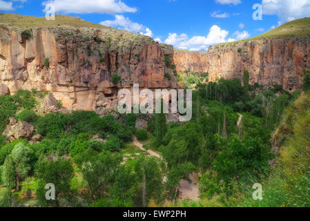 Ihlara Valley, Guezelyurt, Aksaray, Anatolia, Turchia Foto Stock