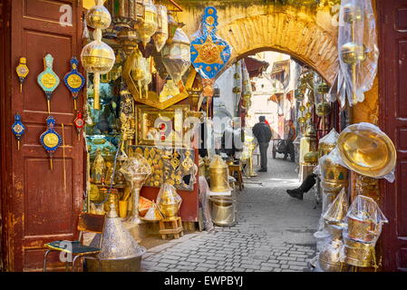 Fez Città Vecchia, Souk in Medina, Marocco, Africa Foto Stock