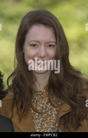 Photocall Simon sagt Auf Wiedersehen zu circuizione Vorhaut al cimitero Ohlsdorf, Amburgo dotato di: Lavinia Wilson dove: Amburgo, Germania Quando: 28 Apr 2015 C Foto Stock