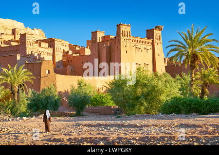 Ait Benhaddou fortezza vicino a Ouarzazate, Marocco Foto Stock