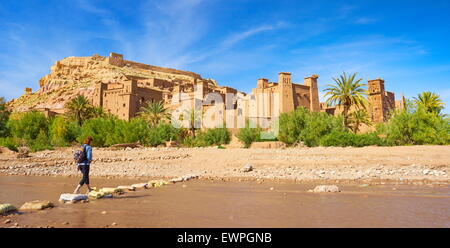 Ait Benhaddou fortezza vicino a Ouarzazate, Marocco Foto Stock