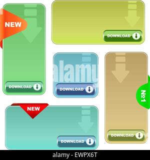 Icona di download. Utilizzabile per il web design. Illustrazione Vettoriale