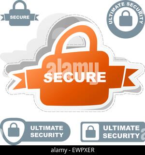 Icona a forma di lucchetto. Utilizzabile per il web design. Illustrazione Vettoriale