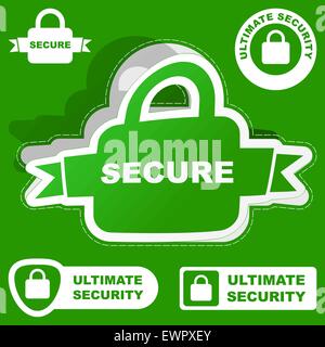 Icona a forma di lucchetto. Utilizzabile per il web design. Illustrazione Vettoriale