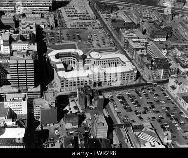 Vedute aeree di Liverpool, Merseyside, 11 giugno 1987. Foto Stock