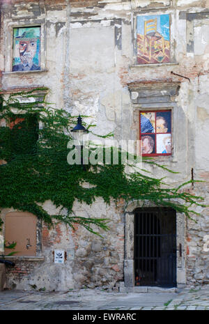 Arte di strada a Bratislava Foto Stock