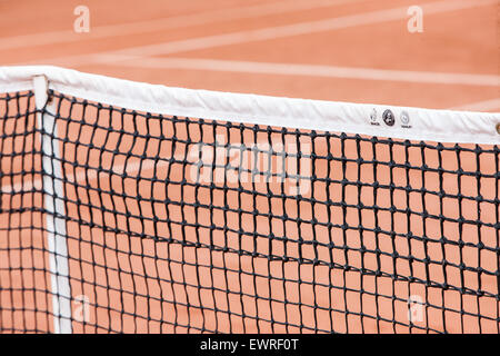 French Open,Roland Garros torneo di tennis tenutosi sull'argilla rossa superficie annualmente in maggio, giugno, a Parigi, Francia. Foto Stock