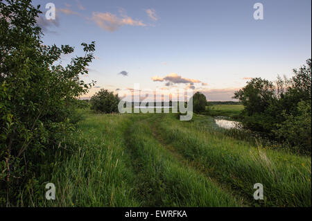 Tempesta vista del paesaggio prima della pioggia. Foto Stock