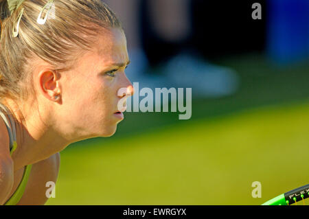 Camila Giorgi (Italia) giocando il Aegon International a Eastbourne, 2015 Foto Stock