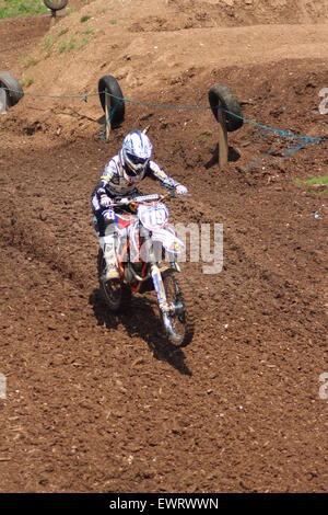 Azione, motocicli e motocross acrobazie e salti Foto Stock