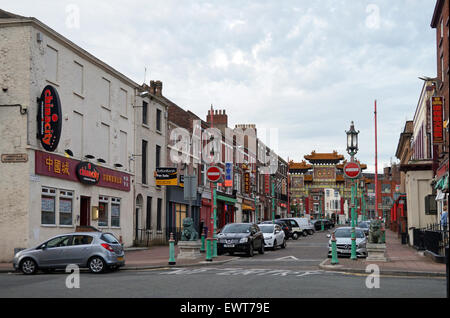 Nelson Street - Liverpool Chinatown Foto Stock