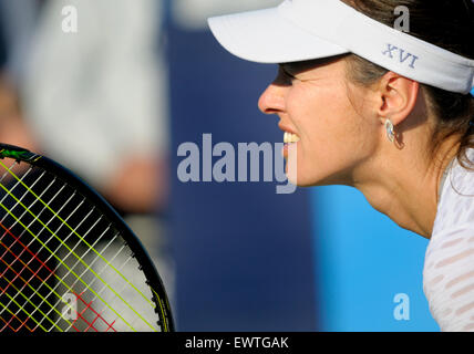 Martina Hingis (Svizzera) giocando il Aegon International a Eastbourne, 2015 Foto Stock