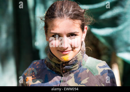 Lettore di paintball colpo diretto Foto Stock