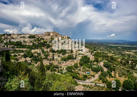 Villaggio Gordes, Luberon, Vaucluse Provence, Francia, Foto Stock