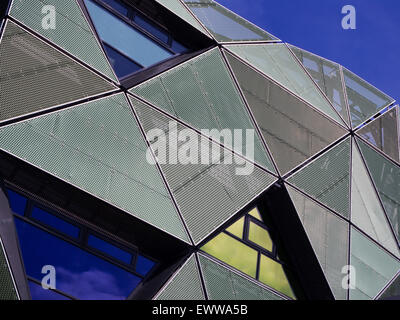 Dettaglio della Carnegie pavilion al Headingley Carnegie Stadium Headingley Leeds West Yorkshire Inghilterra Foto Stock