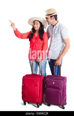 2 indian coppia sposata passeggero Preparazione per la luna di miele Foto Stock