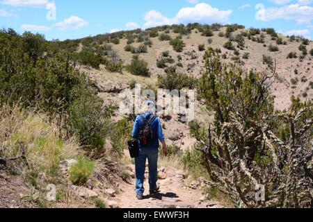 Tornare indietro verso il basso trail a tenda Kasha-Katuwe rocce, New Mexico - USA Foto Stock